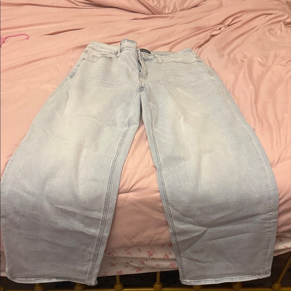 Stylish Light Blue Wide Leg Jeans